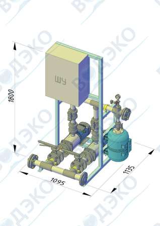 Насосная станция 10м3/ч АКВАФЛОУ РМ 2/P-10/40F